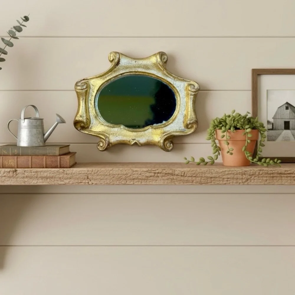 Italian Florentine Baroque Gold Giltwood Antique Wall Mirror